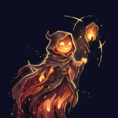 Mira, the Drifting Ember — STARLESS familiar art